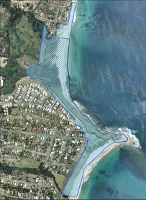 The area the management plan covers at Sandon Point