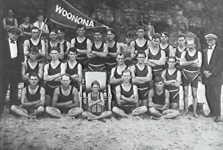 Woonona Surf Club members early last century.