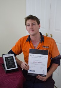 Simon Savini with his certificate. PHOTOS: Warren & Diana Ackary.