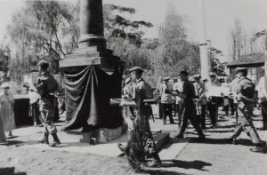 The rededication of the Bulli War Memorial at Slacky Flat in 1989.