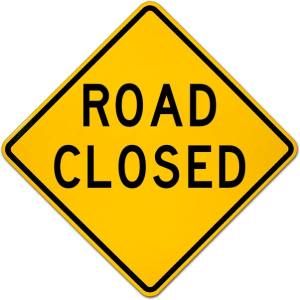 road closed sign
