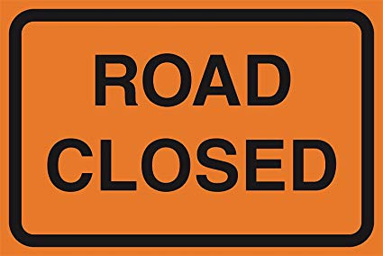 road closed sign B