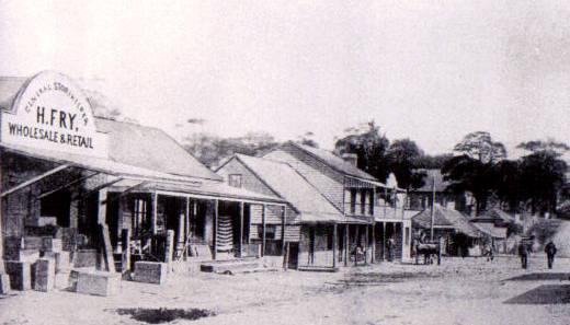 Henry Fry's general store, Bulli. The shop was located about opposite Hobart Street on the Princes Highway.