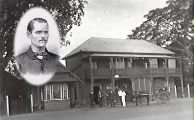 Royal Victoria Hotel. Inset:  Theodore Bode 