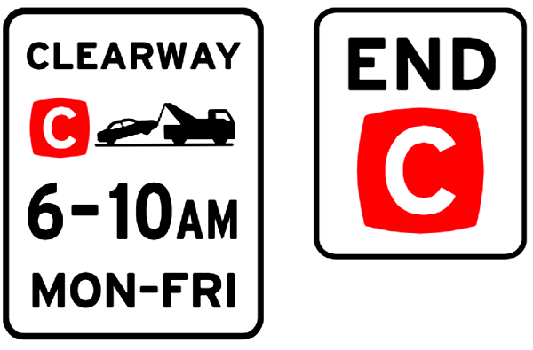clearway sign