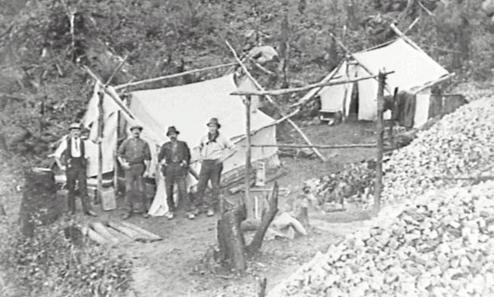 Navvies working on the Illawarra railway near Helensburgh