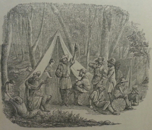 Grog shanties like this sprung-up in secluded bushland along the Illawarra railway works during the 1880s.