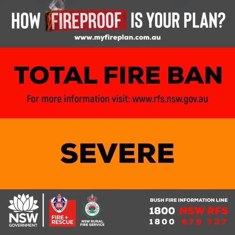 Another total fire ban issued as authorities remind public of&nbsp;risks