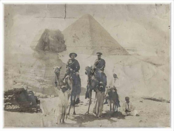 James Budden (left) in Egypt 1916 during the Great War