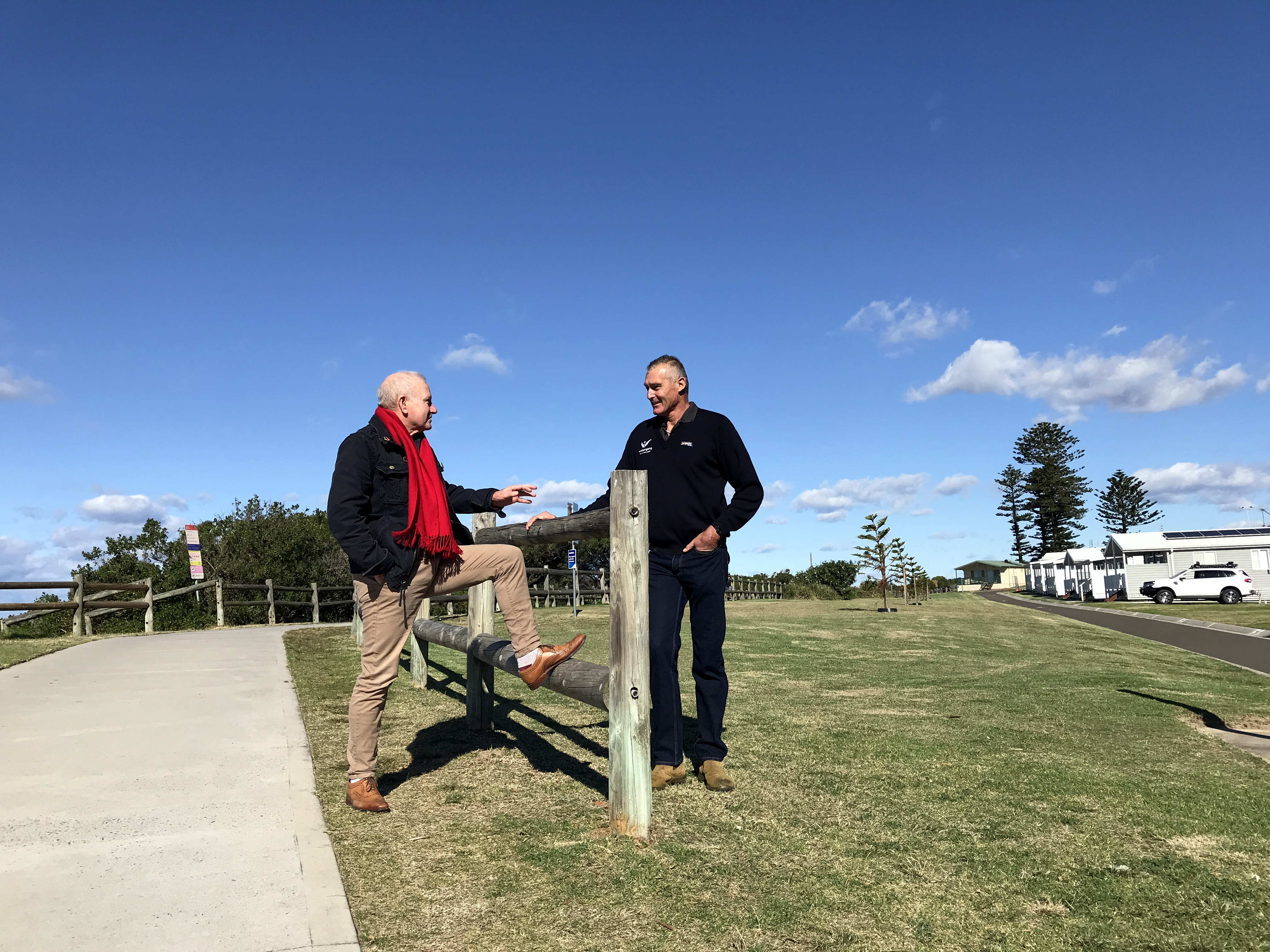 Cr-Gordon-Bradbery-and-Bulli-Tourist-Park-Supervisor-Darren-Turner