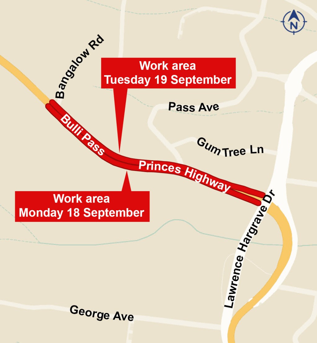 Changed traffic conditions on Bulli Pass for road repairs and resurfacing&nbsp;work