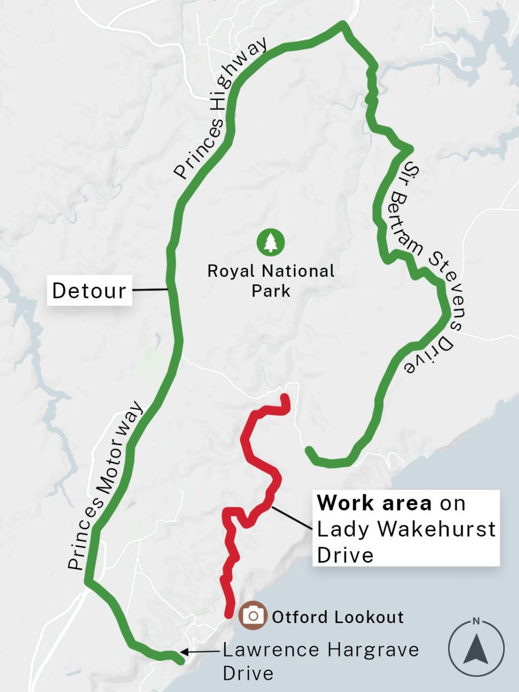 Lady Wakehurst Drive&nbsp;closure